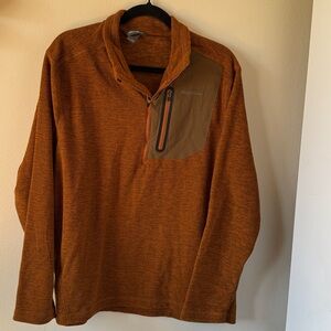 Eddie Bauer Burnt Orange Pullover with Chest Pocket